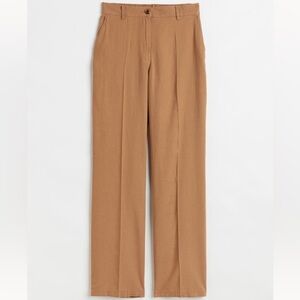 Straight Leg Linen Blend Pants